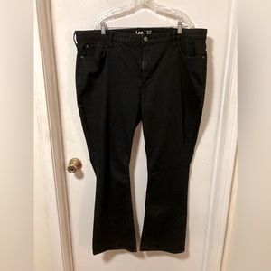 Lee Plus Size Regular Fit Boot Cut Mid Rise Black Denim Jeans